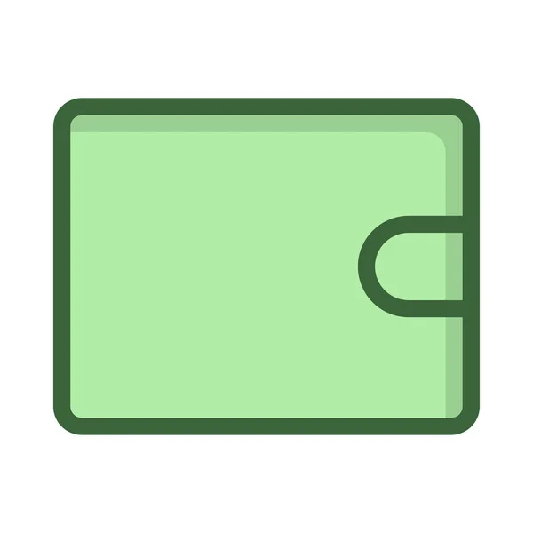 孤立在白色背景上的绿色钱包 — 图库矢量图片