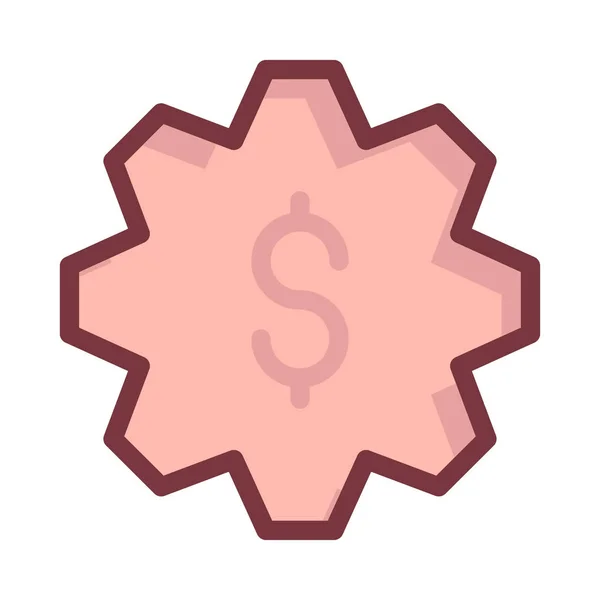 Ροζ Ταχυτήτων Σύμβολο Δολαρίου Που Απομονώνονται Λευκό Φόντο — Διανυσματικό Αρχείο