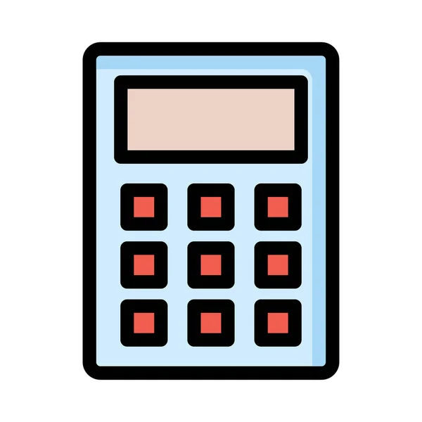 Kalkulačka Izolovaná Bílém Pozadí — Stockový vektor