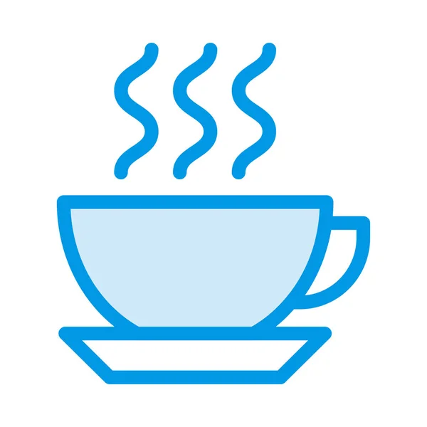 Taza Café Caliente Sobre Fondo Blanco — Vector de stock