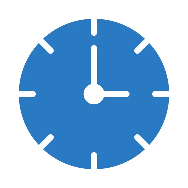 Reloj Azul Aislado Sobre Fondo Blanco — Archivo Imágenes Vectoriales