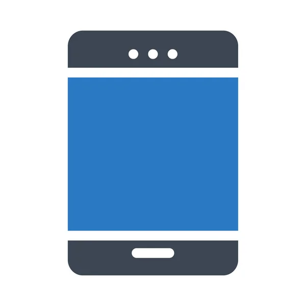 Boş Ekran Beyaz Arka Plan Üzerinde Izole Mavi Smartphone — Stok Vektör