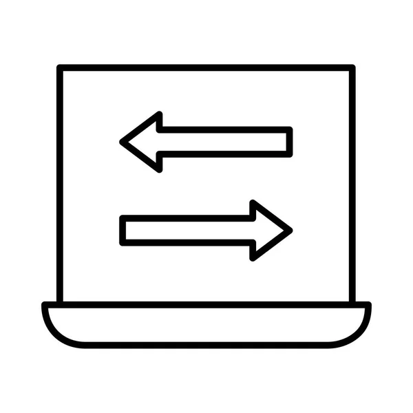 Dispositivo Com Símbolos Setas Esquerda Direita —  Vetores de Stock