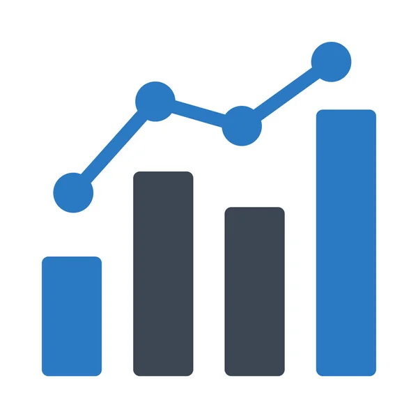 Azul Crescente Gráfico Fundo Branco —  Vetores de Stock