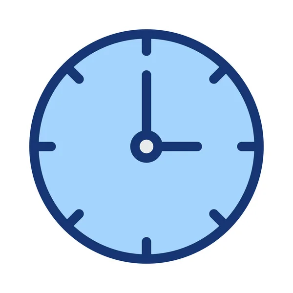 Relógio Azul Isolado Fundo Branco — Vetor de Stock