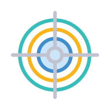 iş hedef satırı simgesi, vektör çizim