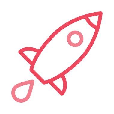 roket ikonu vektör illüstrasyonu