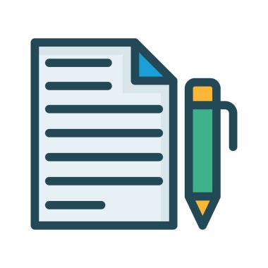 Beyaz arka plan üzerinde izole yeşil kalem ile belge