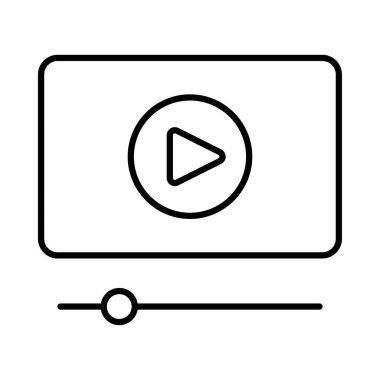 Zaman çizelgesi simgesi olan Wathing video sembolü
