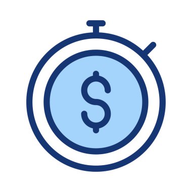 Dolar işareti olan mavi kronometre 