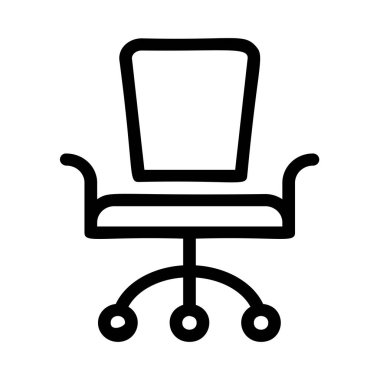 iş sandalye satırı simgesi, vektör çizim