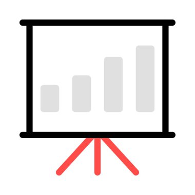 sunum simgesi vektör illüstrasyonu 