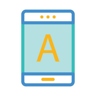 Smartphone satırı simgesi, vektör çizim