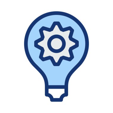 Mavi lamba ampul içinde gri dişli ile