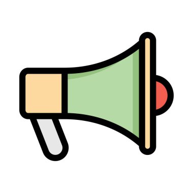 daha yüksek sesle hoparlör satırı simgesi, vektör çizim