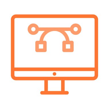 Beyaz arka plan üzerinde izole bilgisayar simgesi