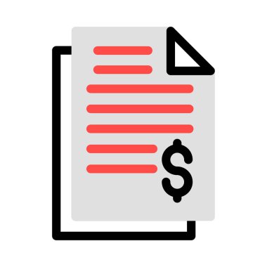 iş belge satırı simgesi, vektör çizim