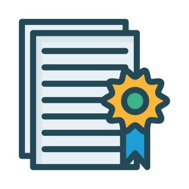 Beyaz arka plan üzerinde izole renkli etiket sertifikalarla