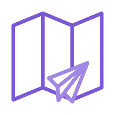 kağıt düzlem vektör illüstrasyonu