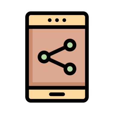 Smartphone satırı simgesi, vektör çizim