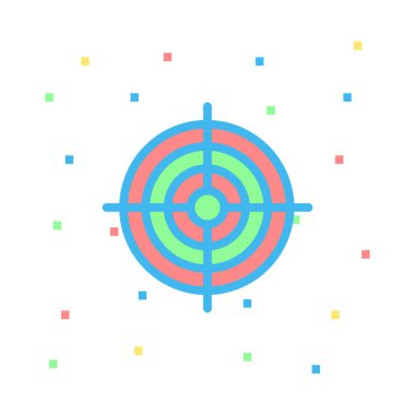 iş hedef satırı simgesi, vektör çizim