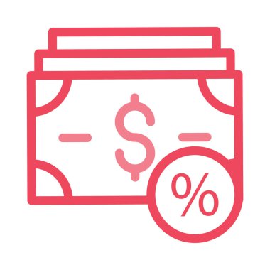 yüzde beyaz zemin üzerine kırmızı doları banknot 