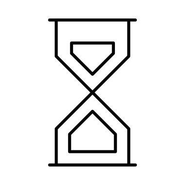 Kum saati imza izole üzerinde beyaz arka plan