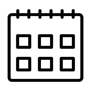 Takvim satırı simgesi, vektör çizim