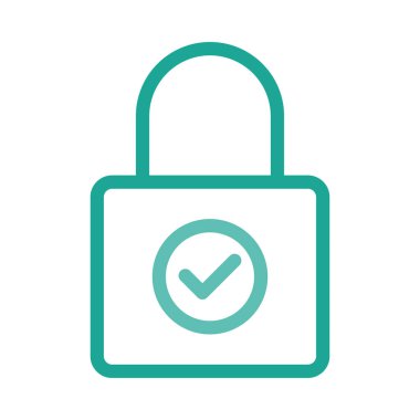 Beyaz arkaplanda kilit simgesi izole edildi