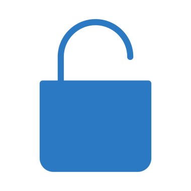 Beyaz arka plan üzerinde izole mavi açılan kürek kilidi