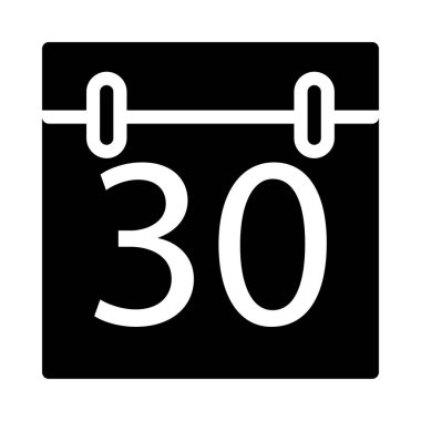 Takvim satırı simgesi, vektör çizim