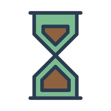 Beyaz arkaplanda yeşil kum saati izole