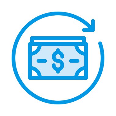 Daire ok ile mavi doları banknot 