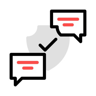 Sohbet simgesi vektör illüstrasyonu 