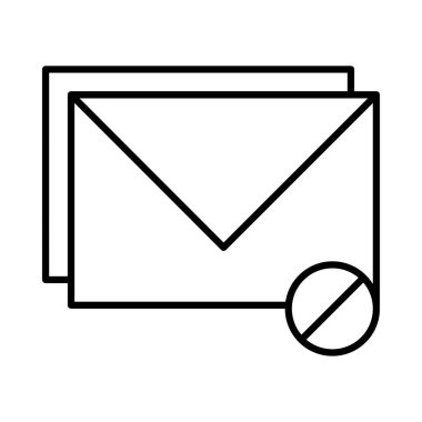 Beyaz arka plan üzerinde izole yanlış simgesi olan zarflar