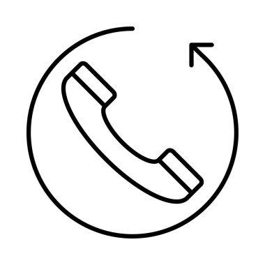 Beyaz arka plan üzerinde izole ok işaretiyle telefon