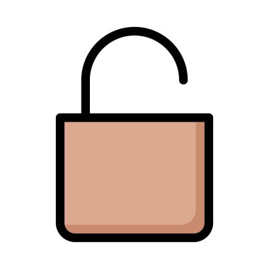 kilit satırı simgesi, vektör çizim