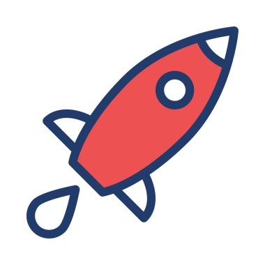 roket ikonu vektör illüstrasyonu