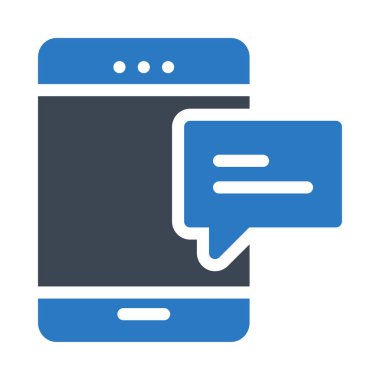 Beyaz arka plan üzerinde mesaj ile siyah Smartphone