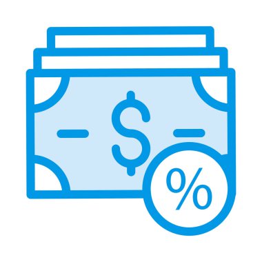 Doları banknot bölümü beyaz arka plan üzerinde izole işareti ile