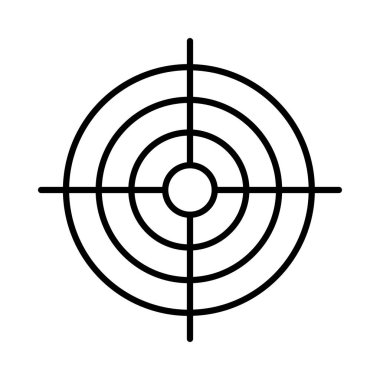 Beyaz arka plan üzerinde izole anahat hedef