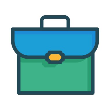 Beyaz arka plan üzerinde izole mavi ve yeşil iş çanta
