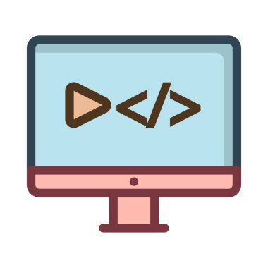 Renkli bilgisayar monitörü oklarla tag ekranda