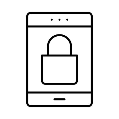 Tablet cihaz kürek kilit simgesiyle
