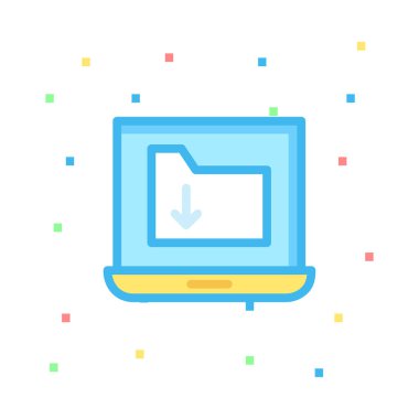 İş satırı simgesi, vektör çizim