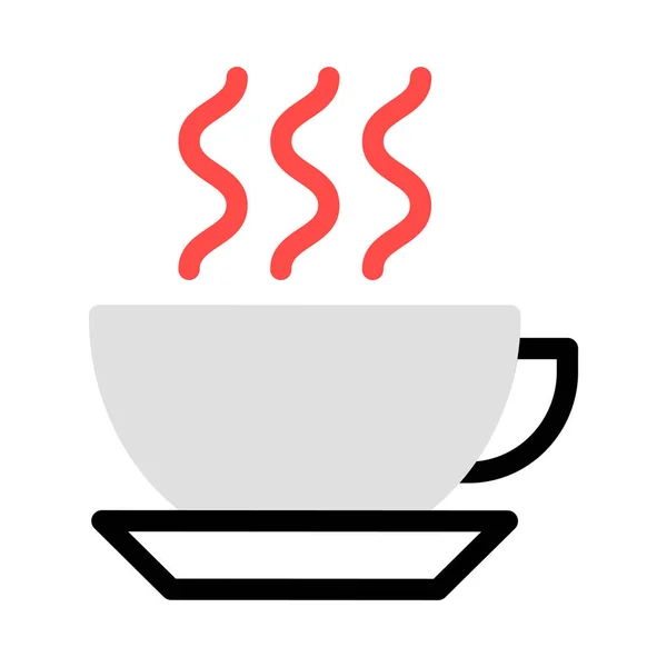Coffee Cup Line Icon Vector Illustration — Stock Vector