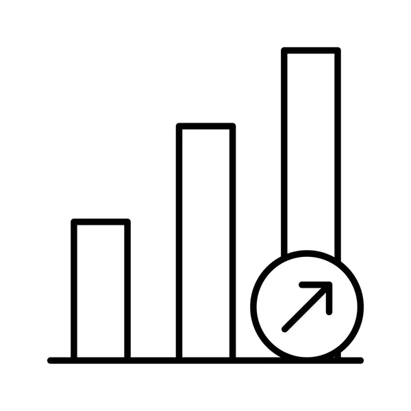 Schema Grafico Aziendale Con Freccia Crescente Cerchio — Vettoriale Stock