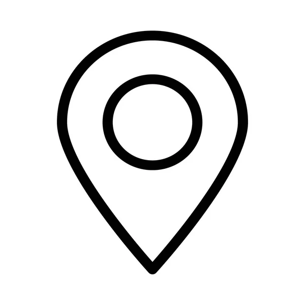地図ピン ビジネス ライン アイコン ベクトル イラスト — ストックベクタ