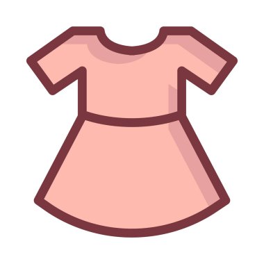 pembe elbise beyaz zemin üzerine izole