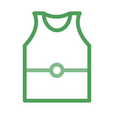 En iyi izole üzerinde beyaz arka plan basit anahat yeşil dekore